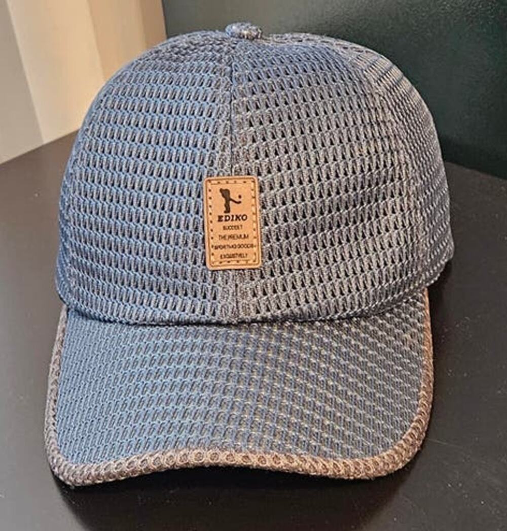 EDIKO Succest The Premium Sporting Goods Blue Mesh Hat Golf Adjustable Cap